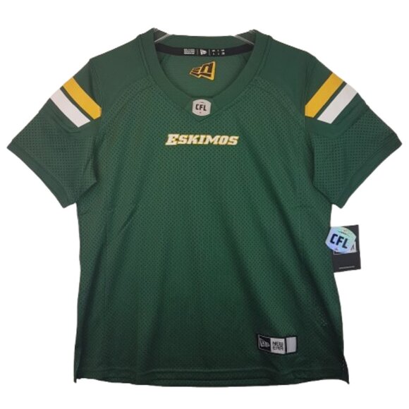 CFL NEW ERA Edmonton Eskimos Jersey Size Large US L NEW WITH TAGS - Picture 1 of 16